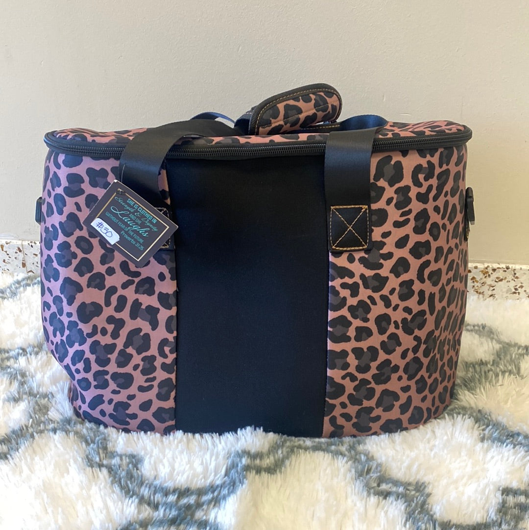 Leopard insulated cooler bag